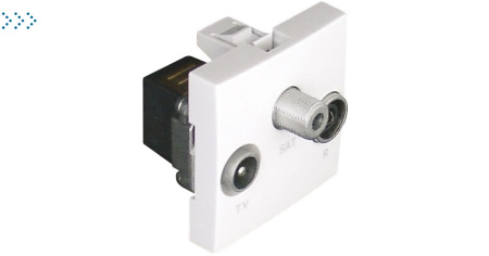 Розетка ТВ/радио/спутник для подключения "звездой" (45543 SBR)